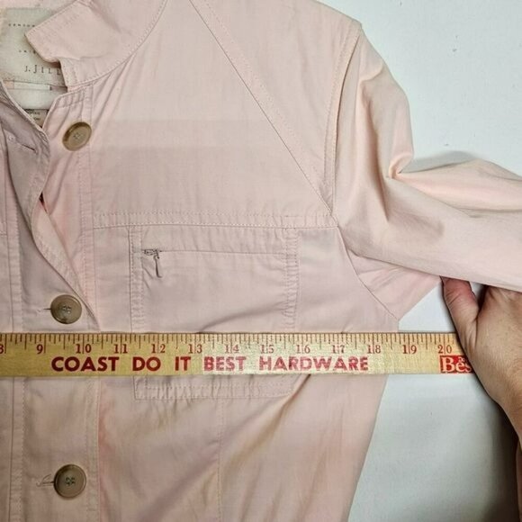 J.Jill Soft Pink Trench Style Jacket Fully Lined Belted‎ With 4 Pockets sz XS - Picture 12 of 16